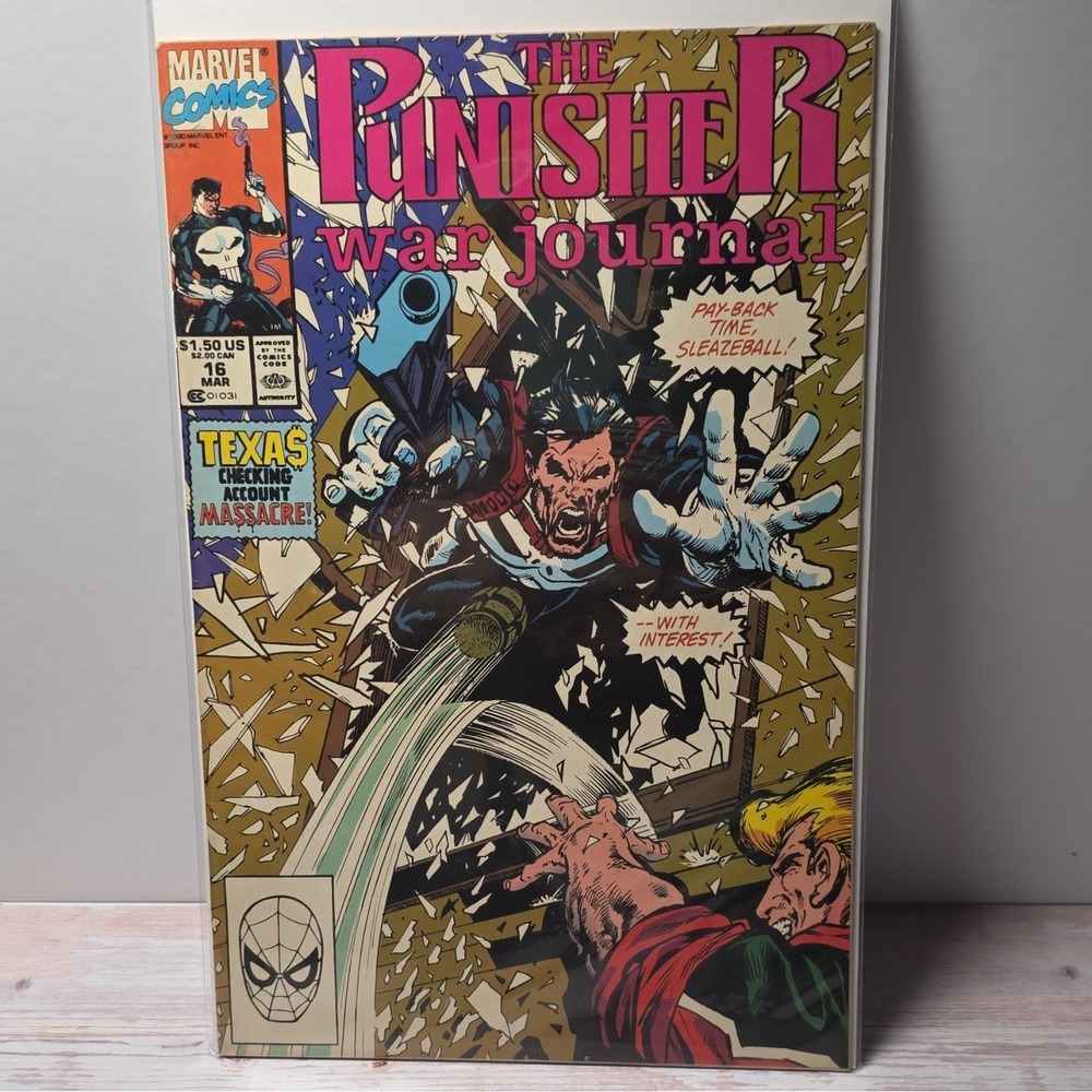 Marvel Comics The Punisher War Journal #16 1990 Punisher Copper Age Comic Book